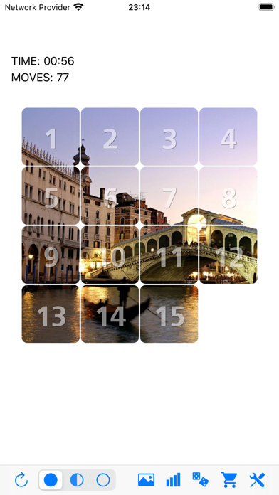 Fifteen sliding tiles puzzle Screenshot