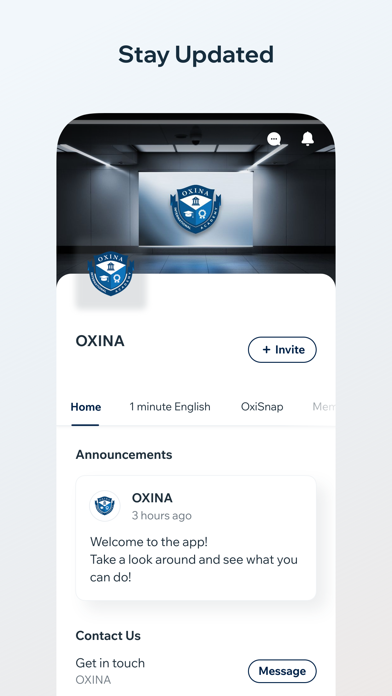 OXINA International Academy Screenshot