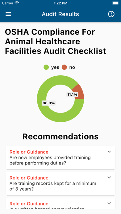 Dental Office Audit Checklist Screenshot