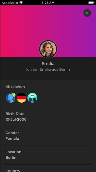 Deutscher Chatraum Screenshot