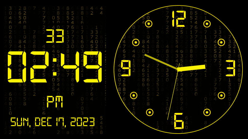 #4. Animated Matrix Clock Themes (iOS) Podle: Zaheer udeen Babar