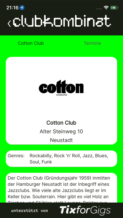 Clubplan - Musik in Hamburg Screenshot