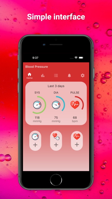 Blood Pressure Record Screenshot