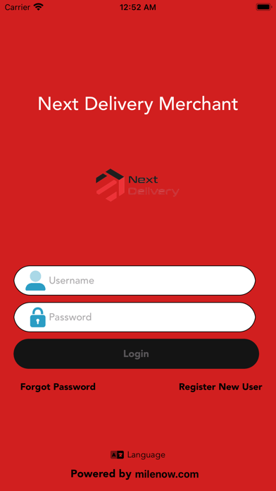 Screenshot 1 of Next Delivery Merchant App