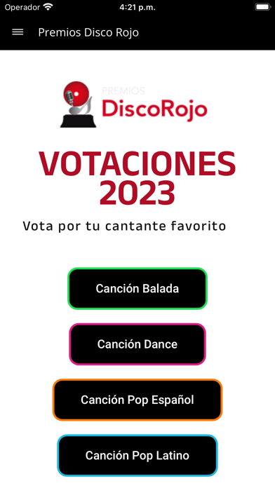 Premios Disco Rojo Screenshot