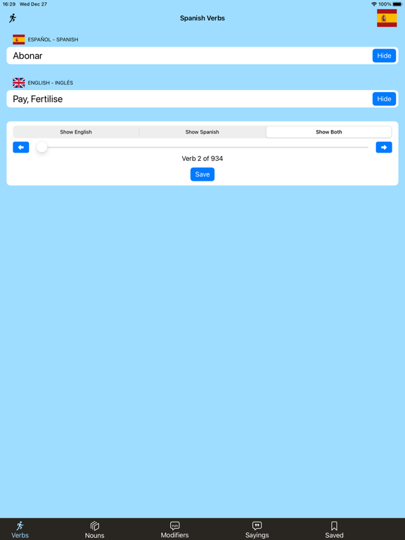 Screenshot #4 pour Spanish Vocab