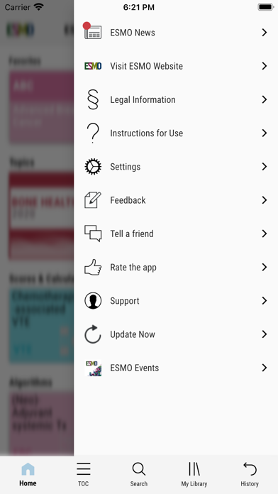 ESMO Interactive Guidelines Screenshot