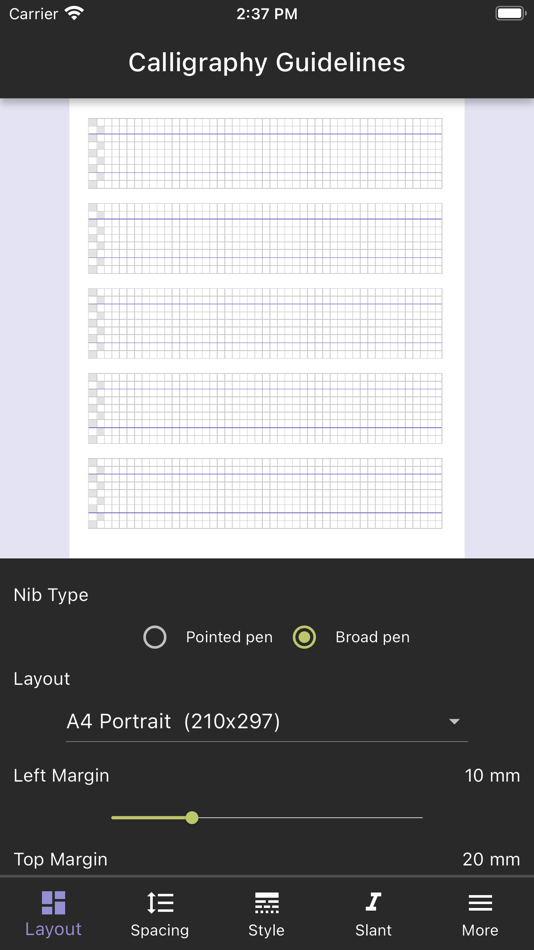 #2. Calligraphy Guidelines (iOS) Podle: Vladislava Rudetskaia