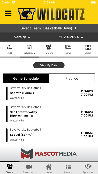 Watsonville Wildcatz Athletics Screenshot