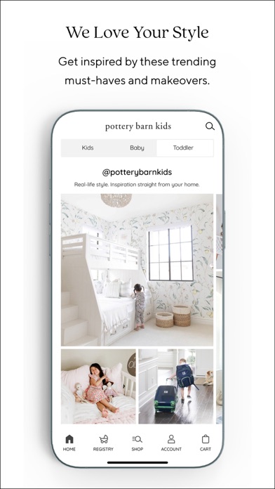 Pottery Barn Kids Shopping Screenshot