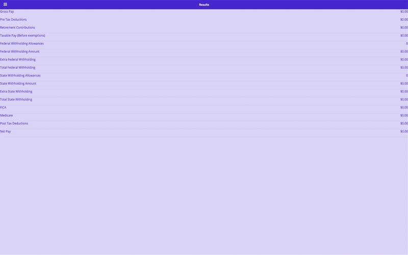 withholding calc iphone screenshot 1
