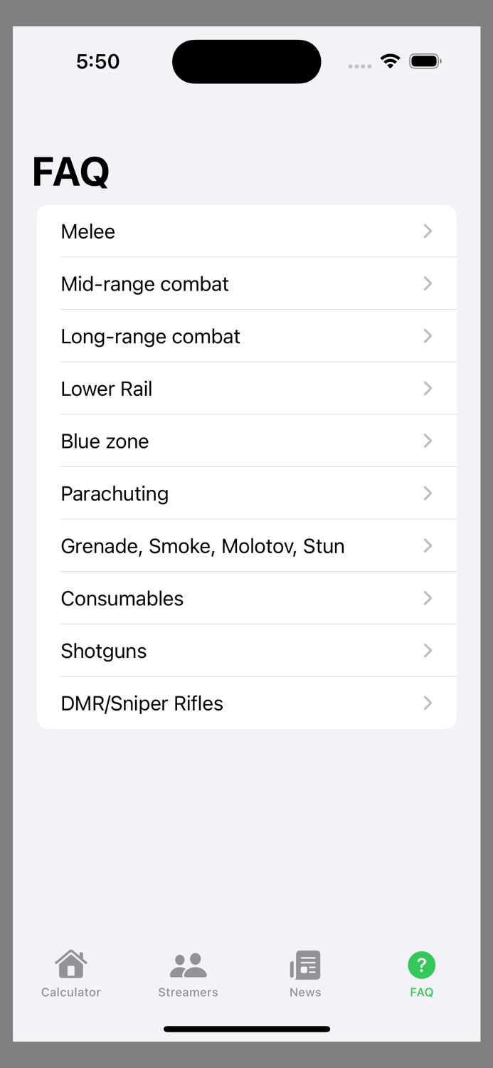 Damage Calculator for PUBG