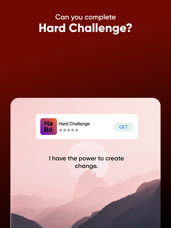 Hard challenge Daily Habits