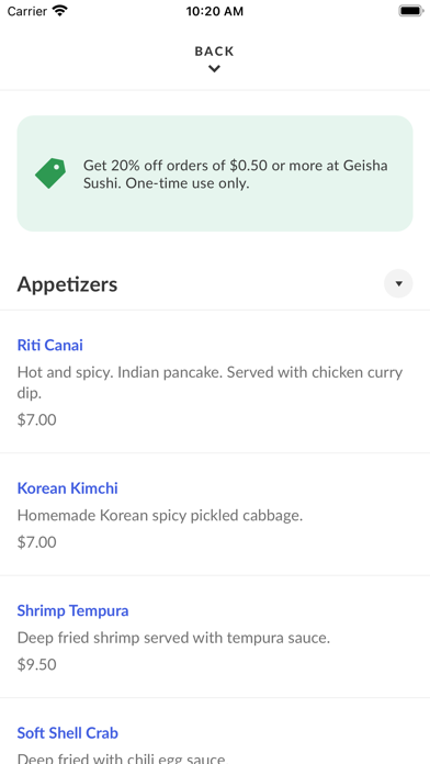 Geisha Sushi NYC Screenshot