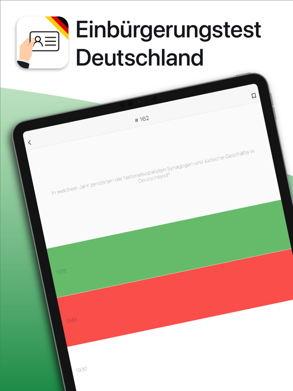 Einbürgerungstest: Deutschland iPad screenshot 1 - Education app