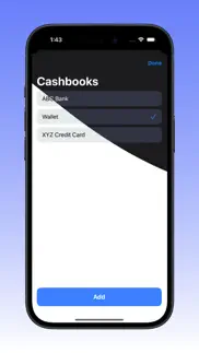 cashbook: cash management iphone screenshot 1