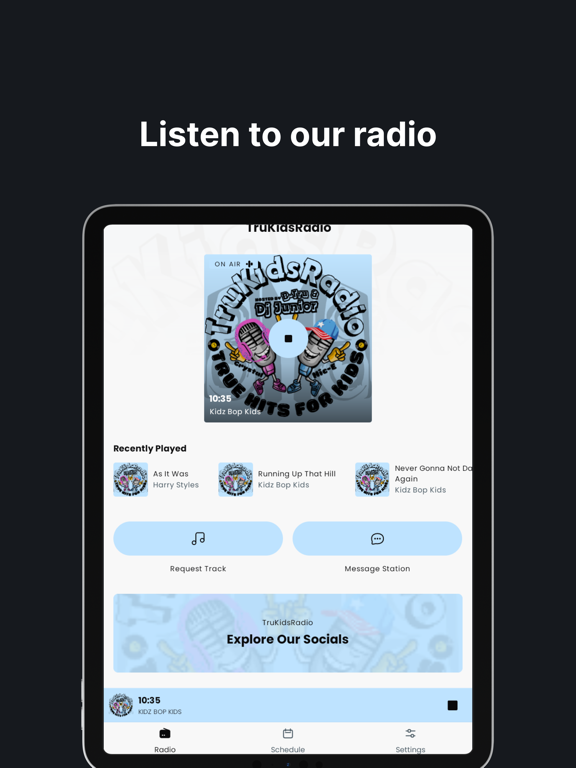 TruKidsRadio iPad screenshot 1 - Music app