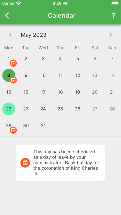R. Benson App Screenshot
