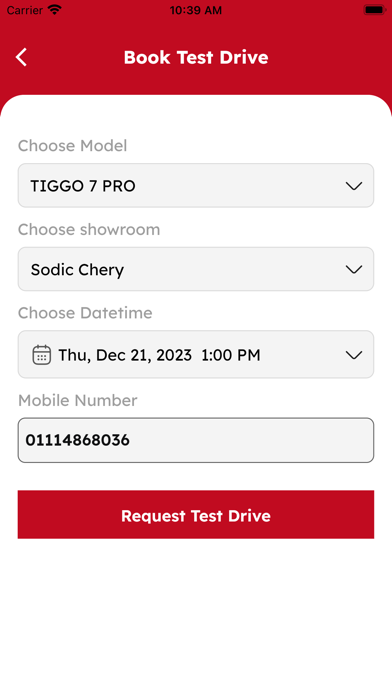 Chery Egypt Screenshot
