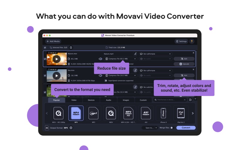 Screenshot #1 for Movavi HD Video Converter