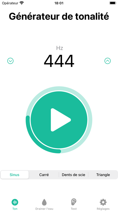 Screenshot #1 pour Générateur de tons audio