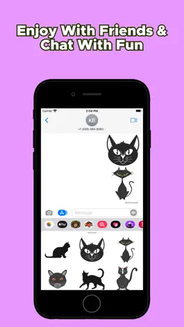 Game screenshot Black Cat Sticker Emojis hack