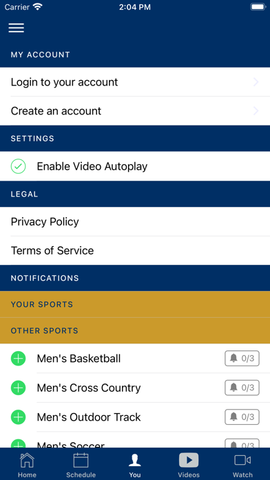 UC Merced Athletics Screenshot