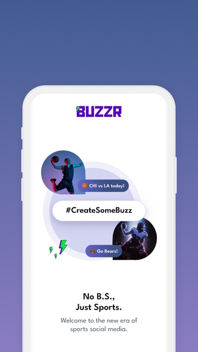 BUZZR, No B.S. Just Sports. Screenshot