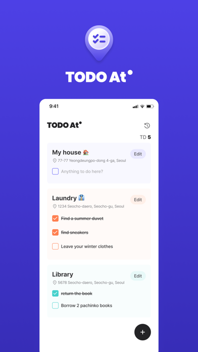 TODO At - Tasks by location Screenshot