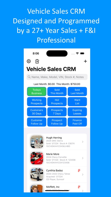 Vehicle Sales CRM