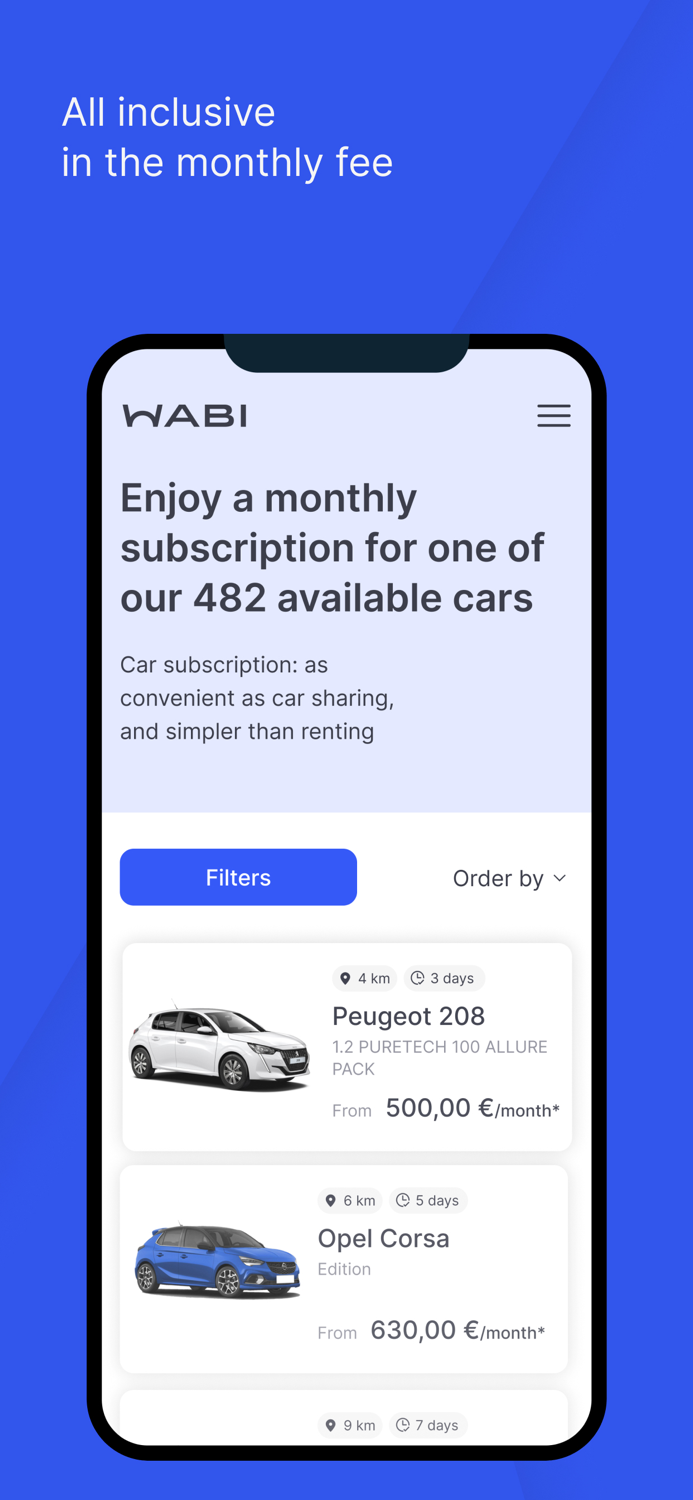 Wabi – Tu coche por meses