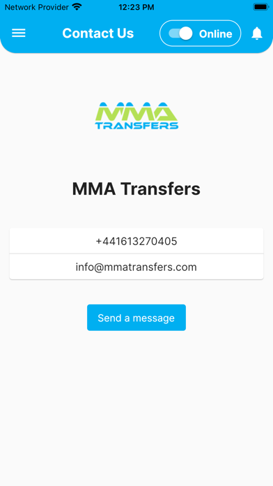 MMA Transfers - Driver Screenshot