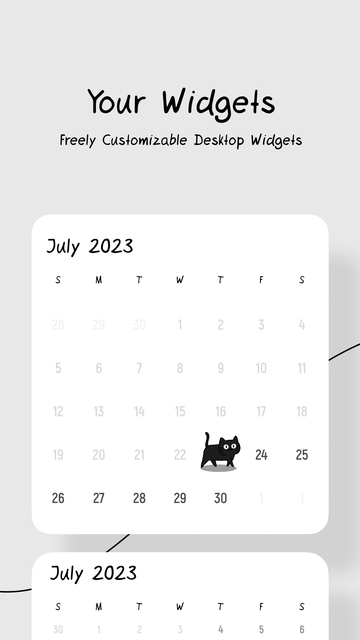 Screenshot do app Cat Calendar - With Widgets