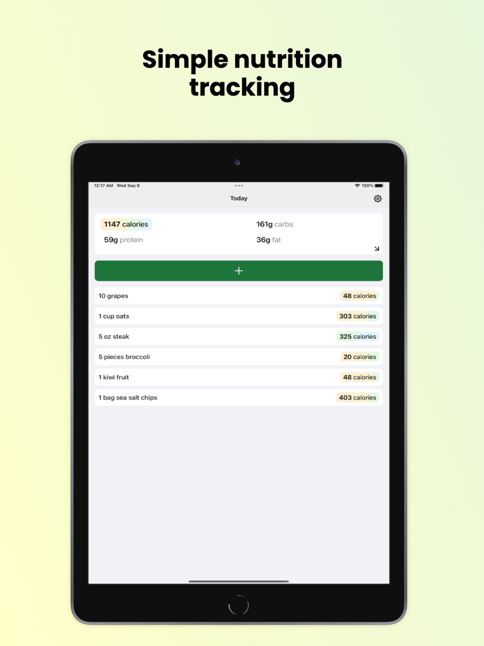 Spelt - Simple calorie tracker