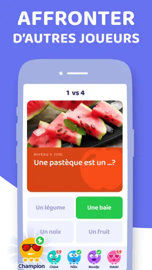Capture d'écran de Brain Blitz Trivia－Duel Quiz sur iPhone 3