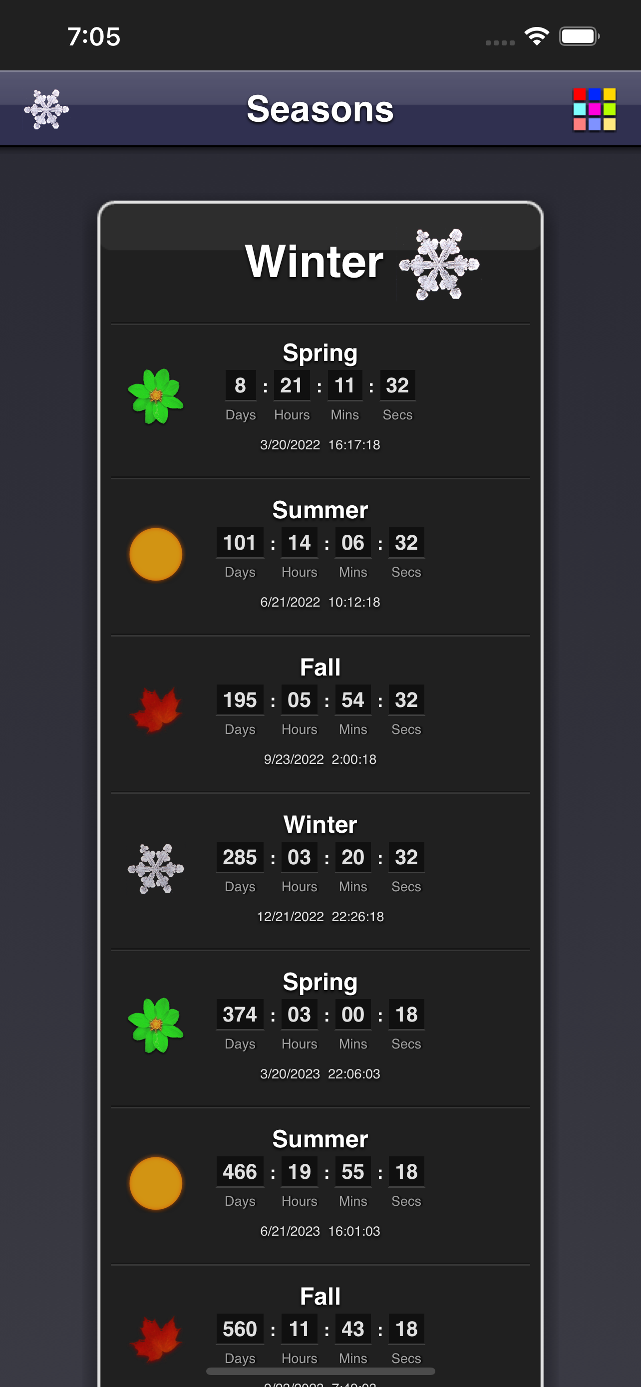 Seasons App