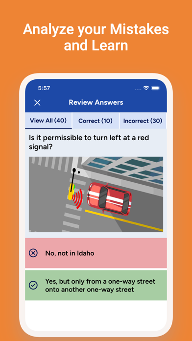 Idaho DMV Drivers License Test Screenshot