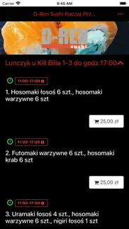 o-ren sushi krakow iphone screenshot 2