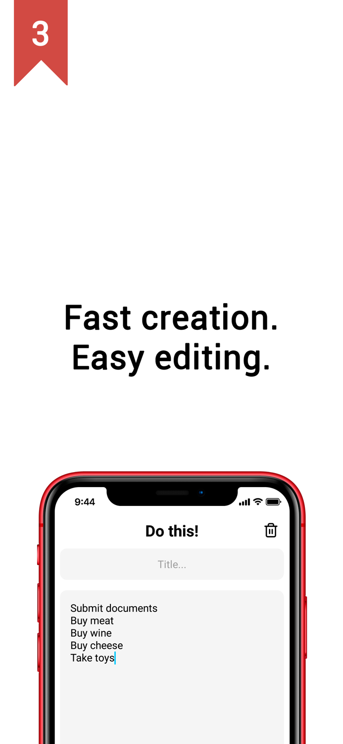 Simple grocery and to-do lists