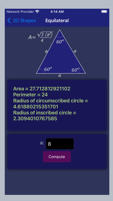 Area and Volume Calc lite Screenshot