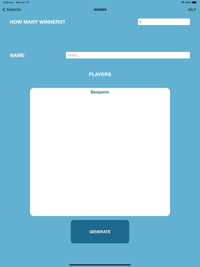 Number generator random dice