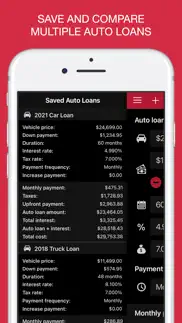 auto loan calculator + iphone screenshot 4