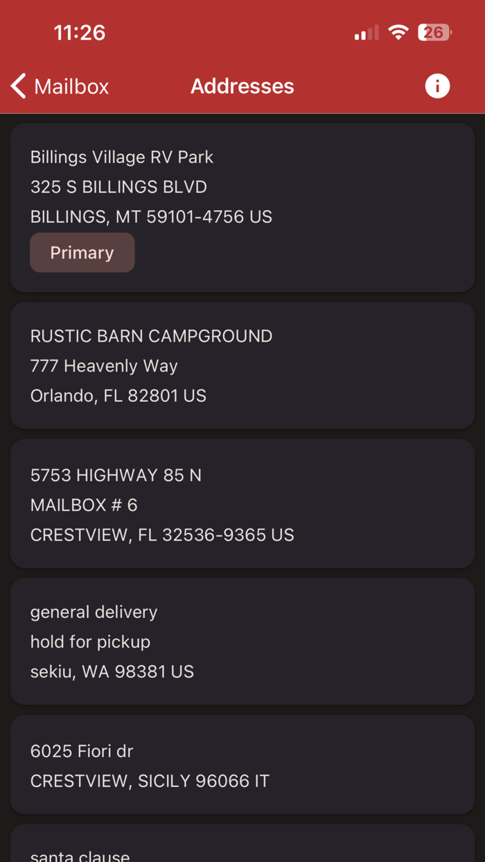 Good Sam Mail Service