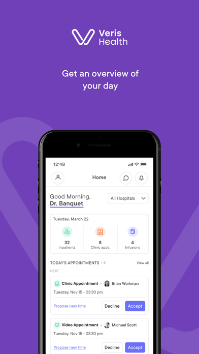 Veris Health - Clinician Screenshot