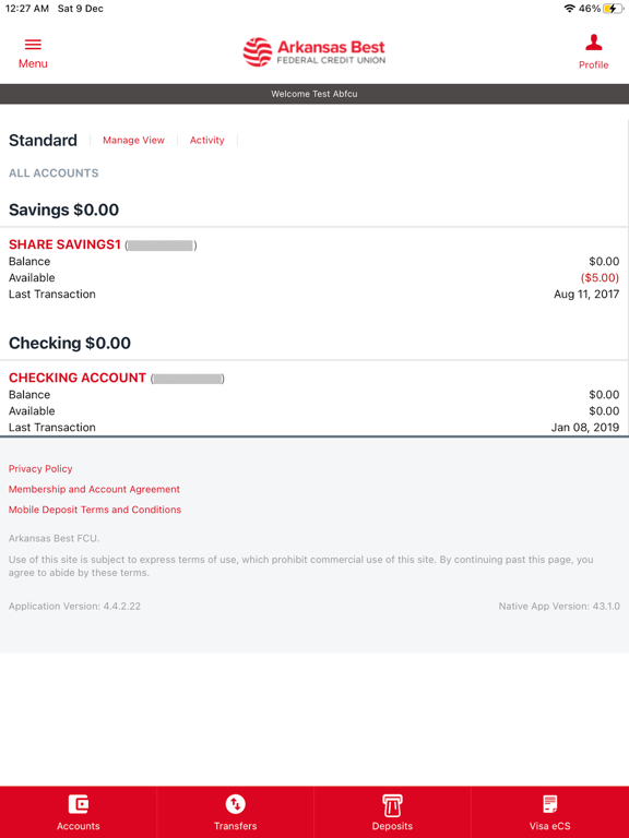 Screenshot #6 pour Arkansas Best FCU Mobile App