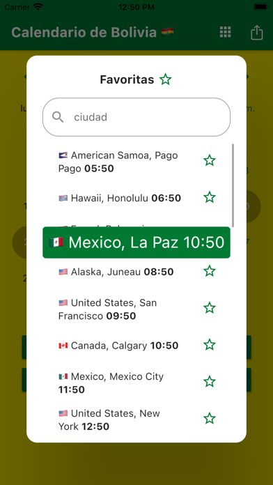 Calendario de Bolivia 2021 Screenshot
