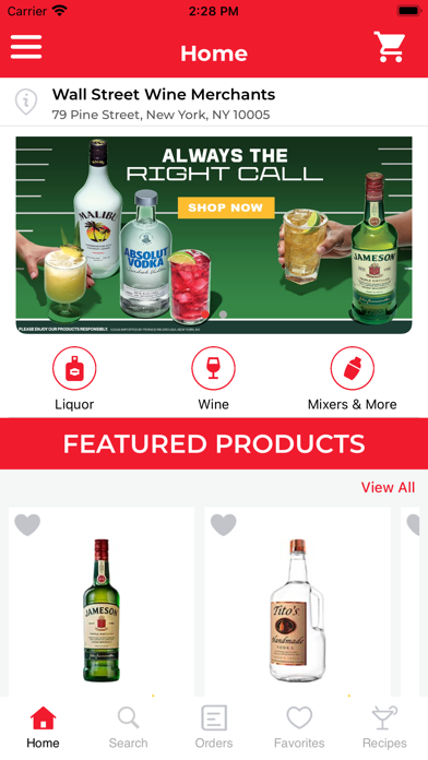 Wall St Wine Merchants Screenshot