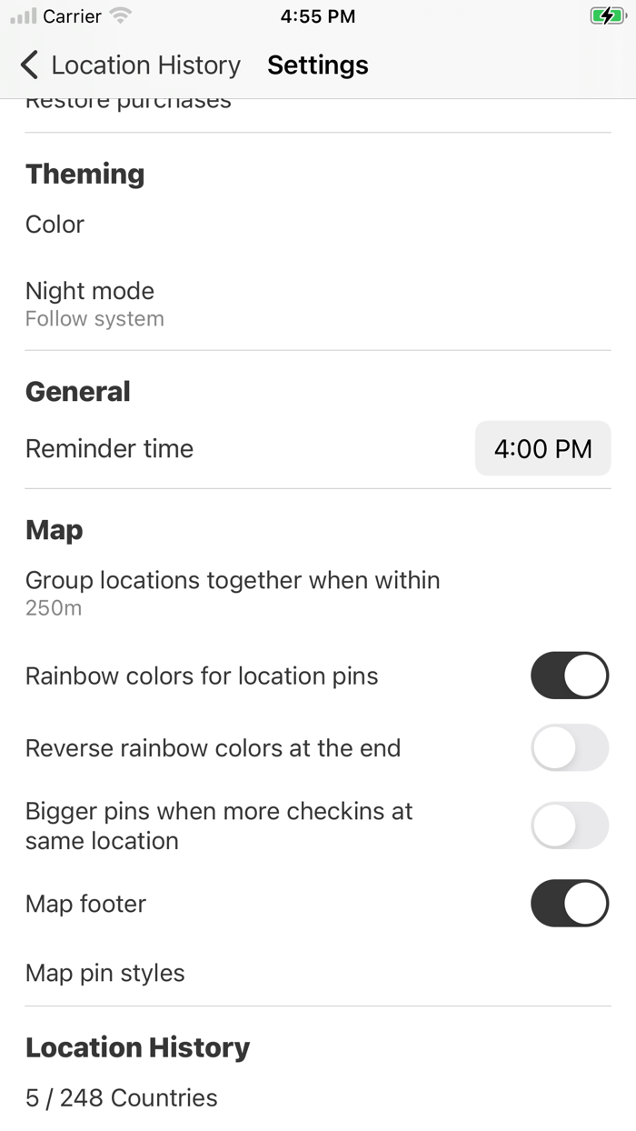 Location History - GPS history
