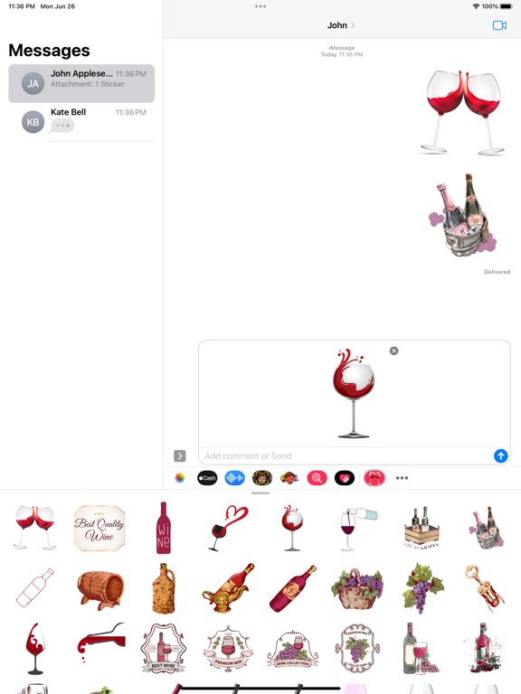 Screenshot #5 pour Tasty Wine Stickers