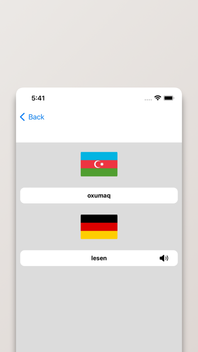 Aserbaidschanisch-Deutsch Screenshot